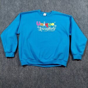 Autism Awareness Crewneck Sweatshirt Unique As A Snow Flake XL Blue‎ Heavy Blend